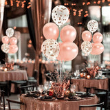 2 Set Rose Gold Christmas Table Balloons Foil Spray Table
