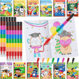 24 Kindergarten Graduation Mini Coloring Books Kids with 24 Stacking
