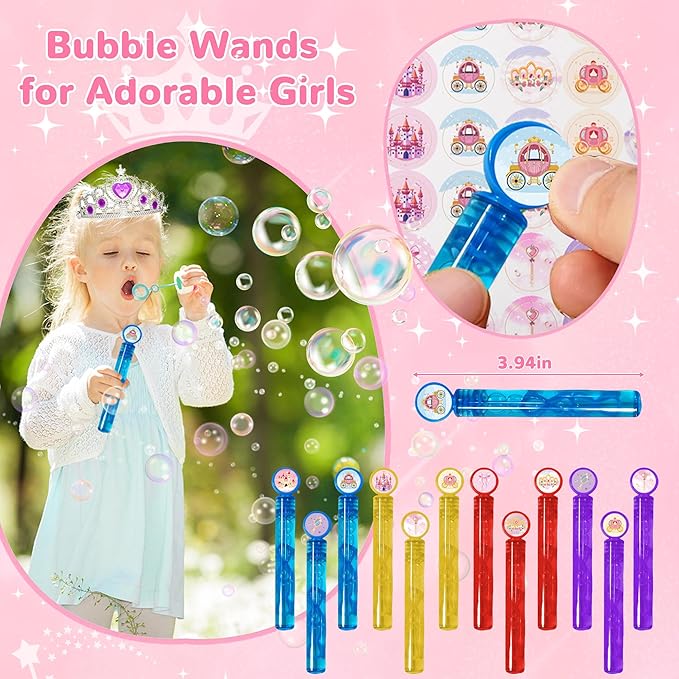 84pcs Princess Party Favors, Sweet Birthday Party Supplies Including