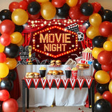 Mocsicka Movie Night Backdrop Banner 6x3.6ft Movie Theme Background