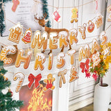 Merry Christmas Banner Gingerbread Christmas Hanging Decoration 3PCS