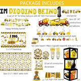 345 Pcs Construction 1st Birthday Party Supplies Dump Truck One Year
