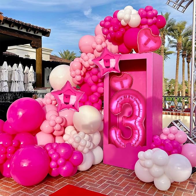 40 Inch Number Balloons Hot Pink 3 Large Number Balloon Anniversary