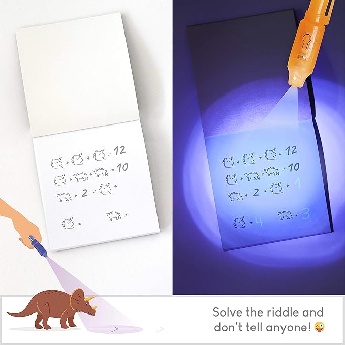 Invisible Ink Pen and Notebook Pack 32 Dinosaur Party Favors for