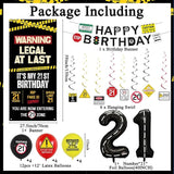 21st Birthday Party Decorations Black Happy 21st Birthday Banner