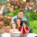170Pcs Jungle Safari Balloons Garland Kit Safari Baby Shower
