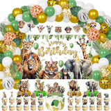 Jungle Safari Birthday Party Decorations 127 Pcs Zoo Safari Animal