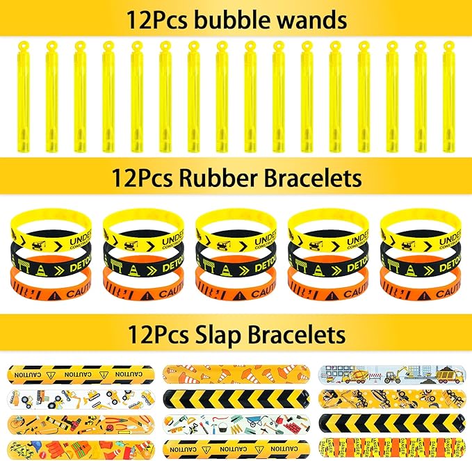 Construction Party Favors Pack For 12Guests Construction Birthday
