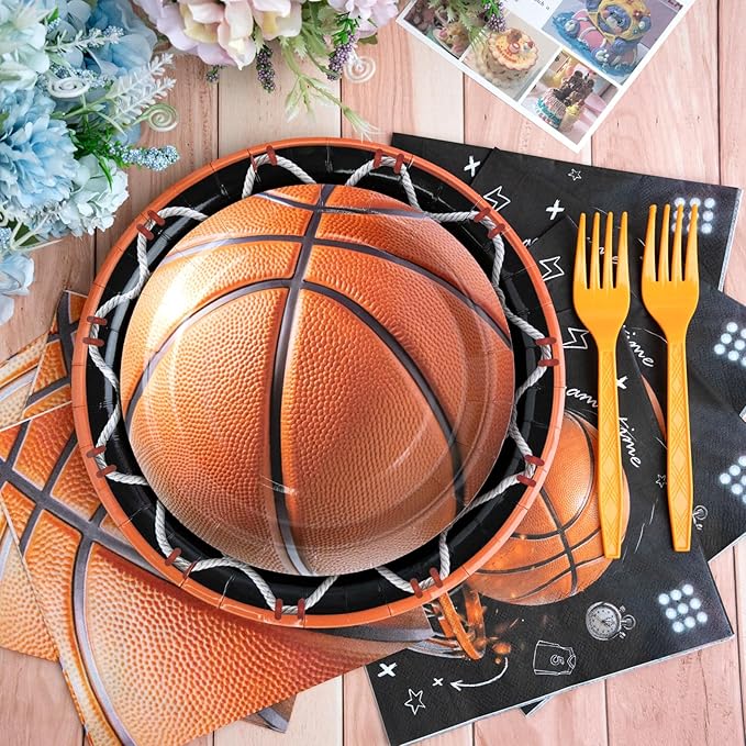 96Pcs Basketball Party Decorations Serve 24 Basketball Theme