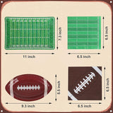 96 PCS Football Party Supplies Football Sports Paper Plates and