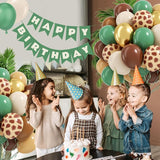 60pcs Safari Balloons, Sage Green Coffee Brown Light Brown Nude Sand