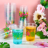 50 Pcs Hawaiian Luau Party Cups 16 oz Tropical Luau Drinking Cups