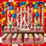 20 Pcs Movie Night Supplies Red Stripe Movie Night Paper Snack Trays