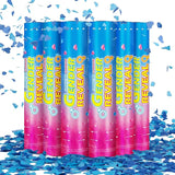 Gender Reveal Confetti Cannons – 6 Pack Blue Party Poppers – Baby Boy