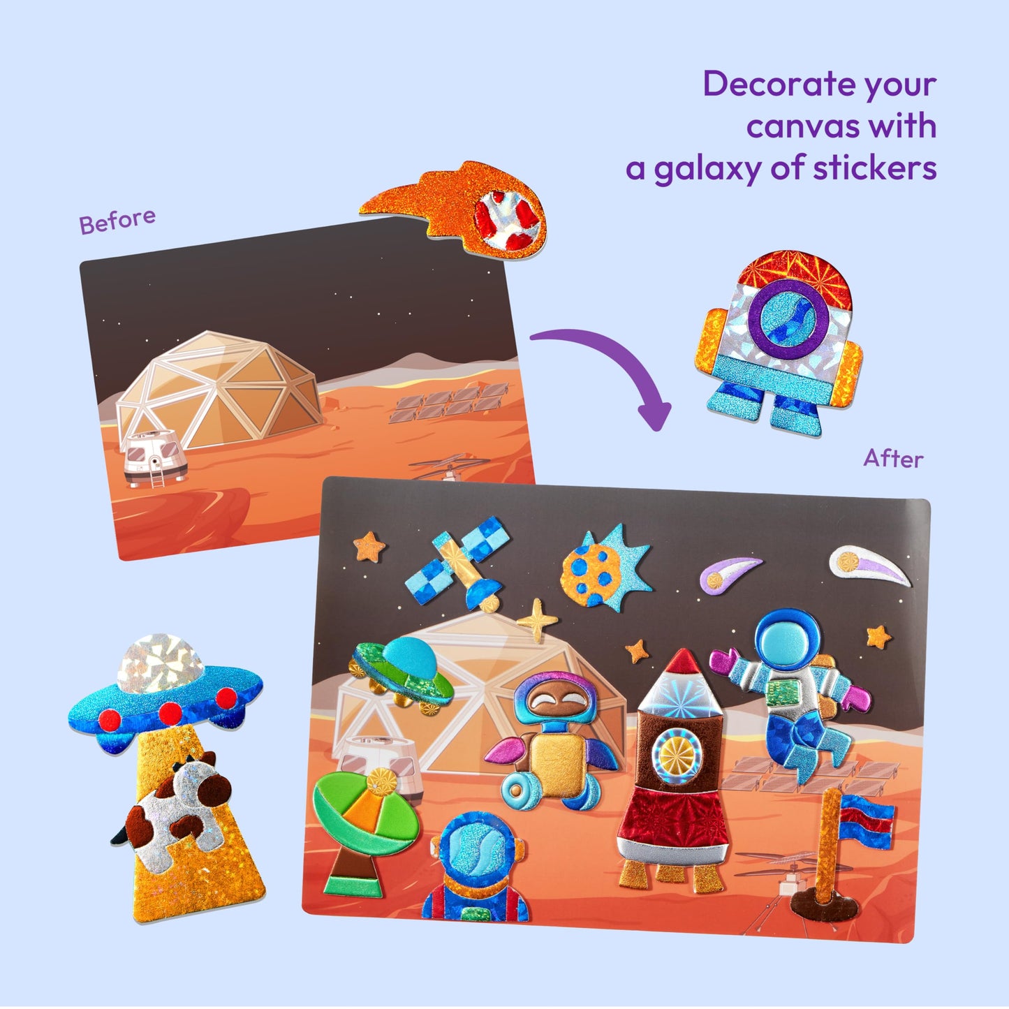 Klever Kits Outer Space Foil Art Kit for Kids - Arts & Crafts
