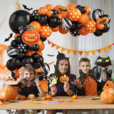 Halloween Balloon Arch Garland Kit Orange and Black Balloon Arch Kit