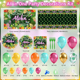 Hawaiian Aloha Party Decorations 204 Pcs Luau Party Decorations Kit