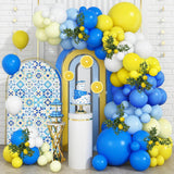 Blue and Yellow Balloon Arch Kit, Pastel Yellow Blue Lemon Balloon