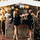 6 Pack 10 Feet White Foil Fringe Garland Metallic Tinsel Streamers