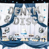 Wonmelody Denim and Disco Party Decorations Denim and Disco Silver