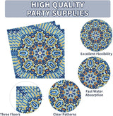 200Pcs Boho Party Decorations Vintage Bohemian Retro Style Paper