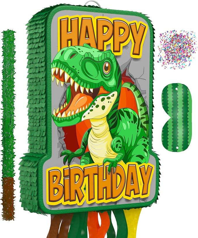 Dinosaur Birthday Pinata 4 Pc Set T Rex Jurassic Party Supply Dino