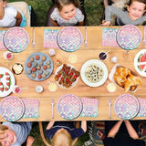 40 Pcs Mermaid Birthday Party Decorations Plates Set for 20 Guests