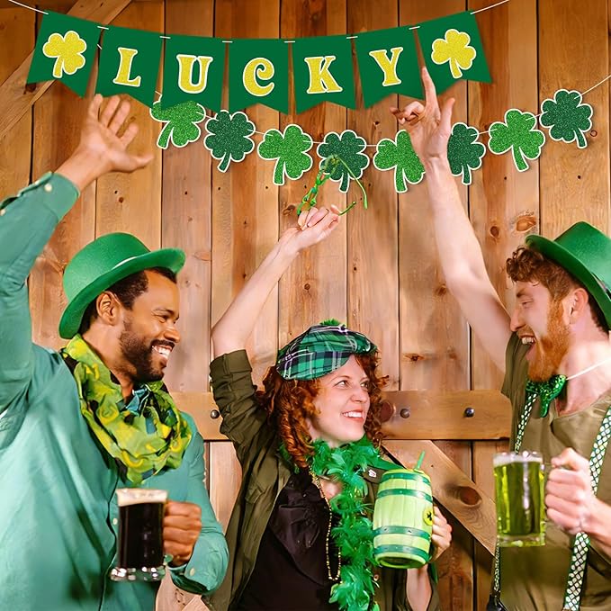 St Patricks Day Banner Garlands St Patricks Day Decorations Lucky
