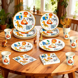144Pcs Jungle Animals Birthday Party Supplies Decorations Animal