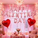 Happy Galentines Day Balloons Banner 16 Inch Pink Galentine Letters