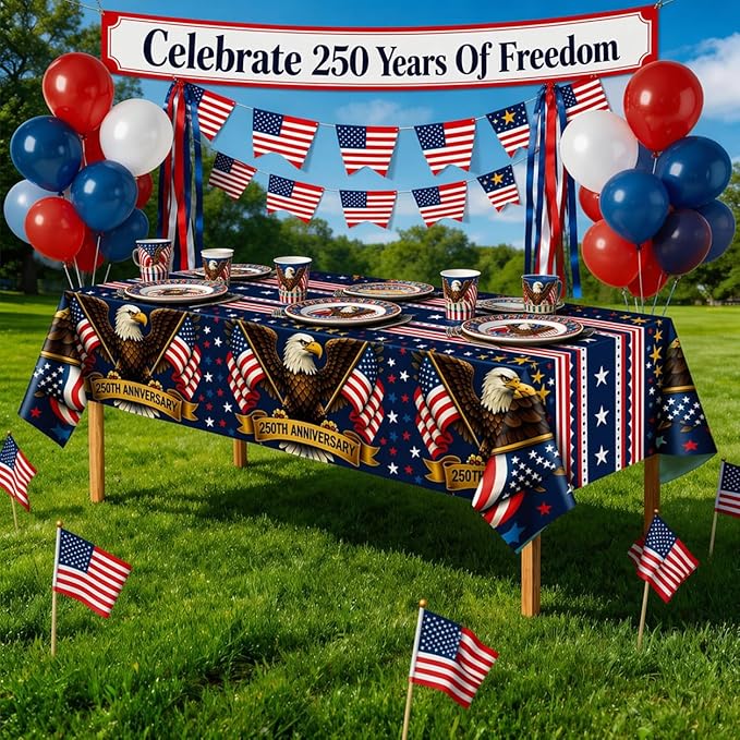 OHOME 4th of July Decorations - 250th Anniversary Patriotic American