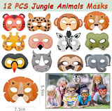 84 Pcs Jungle Safari Party Favors Set Wild Animals Set for Kids