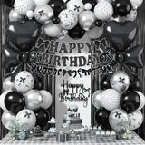 Black Bow Birthday Party Decorations, Coquette Bow Black and White