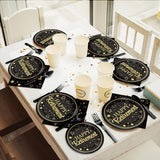 96 Pcs Retirement Party Plates Napkins Tableware Set Happy