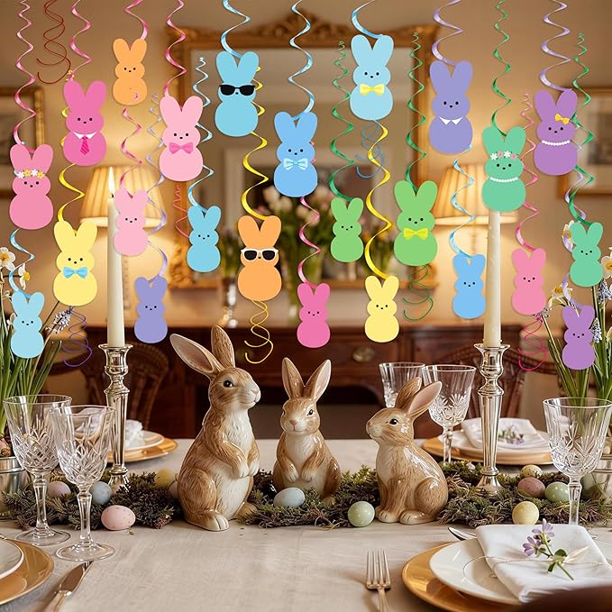 30Pcs Easter Hanging Decorations Bunny Hanging Easter Decorations