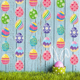 8 Pieces Easter Egg Hanging Decorations Happy Easter Spring