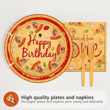 96Pcs Pizza One Birthday Party Decorations Pizza 1st Birthday Party