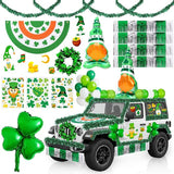 62 Pcs St Patrick's Day Parade Float Decorations Shamrock Leprechaun