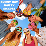 12 Pcs Hawaiian Luau Party Sunglasses Summer Pool Party Decorations