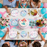 Grencian 96Pcs Mermaid Birthday Party Decorations Mermaid 1st