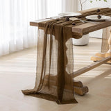 Keketoarrange 6pcs Coffee Gauze Rustic Cheesecloth Table Runner 120
