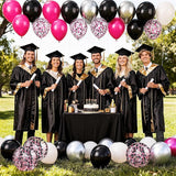 Black and Hot Pink Balloons, 60pcs 12Inch Black and Hot Pink