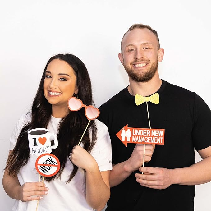Retirement Photo Booth Props 41 pc Photobooth Kit with 8 x 10 Inch