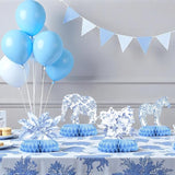 Blue Toile de Jouy Safari Baby Shower Centerpieces – 12 PCS Blue &
