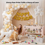 Koogel 100PCS 12 Inch Dog Balloons for Birthday Party, Dog Paw Print