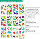 108Pcs Dinosaur Party Favors Dinosaur Stamps Slap Bracelets