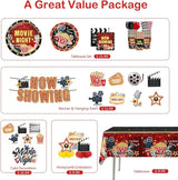 157pcs Movie Night Supplies Convenient Paper Tableware Set Includes
