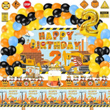 Construction Birthday Party Supplies for 2 Year Old Boy 139 Pcs Dump
