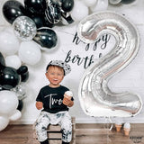 KatchOn, Big Silver Number 2 Balloon - 40 Inch | Silver 2 Balloon