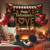 Happy Valentines Day Backdrop XtraLarge 72x44 Inch Love Valentines